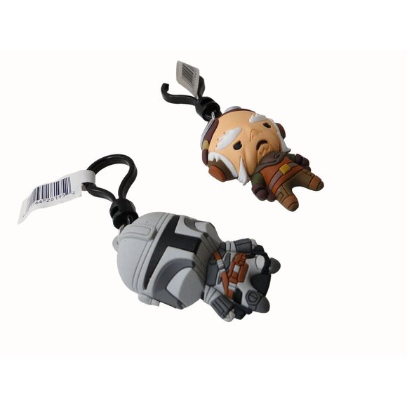 Star Wars Mandalorian 3D Figural Keychain Bag Clips Lucasfilms- Lot of 2 NEW - Picture 2 of 6